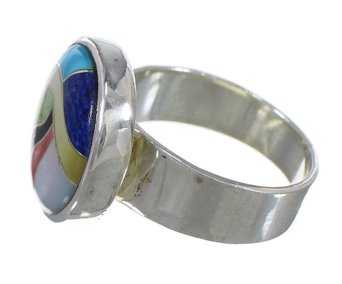 Sterling Silver Multicolor Southwest Ring Size 7-1/2 YX77514